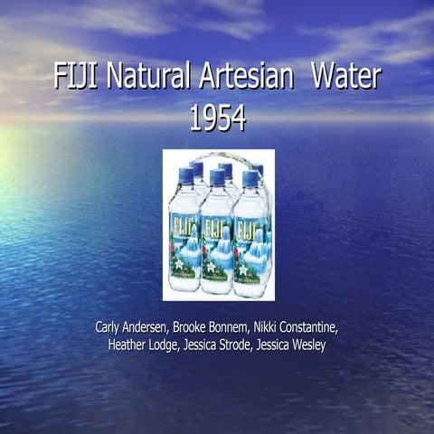 Fiji Water Uni Presentation | PPT