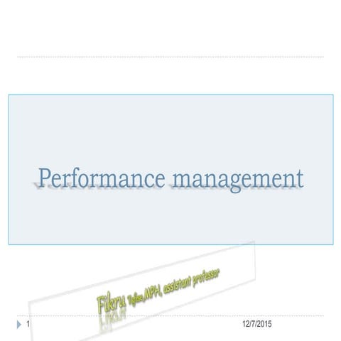 Performance management 