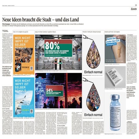 Fiktive Impfkampagne: Tages-Anzeiger, 31. Juli 2021