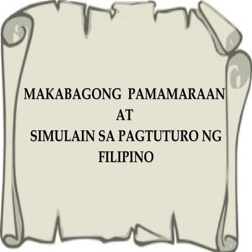 PABUOD NA PAMAMARAAN NG PAGTUTURO (INDUCTIVE METHOD)