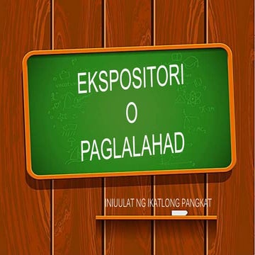 Ekspositori o Paglalahad