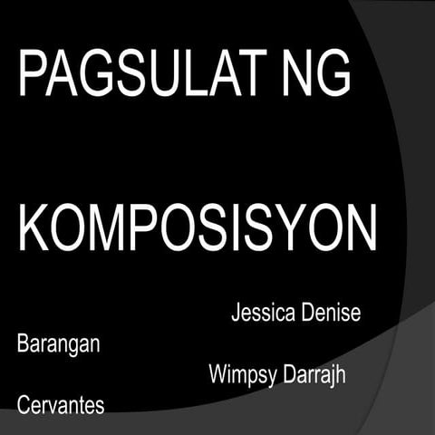Pagsulat ng komposition
