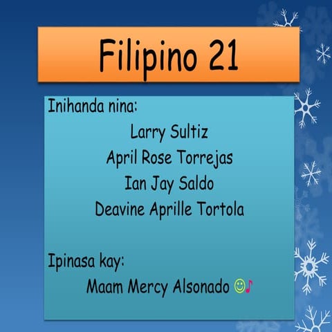 Filipino 21 Dula at Sanaysay