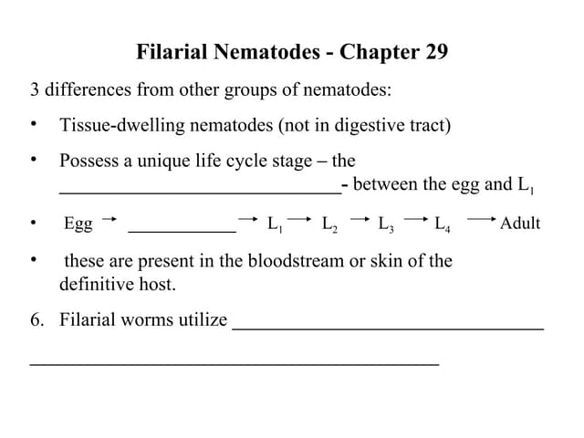 Classification of Microfilaria | DOCX