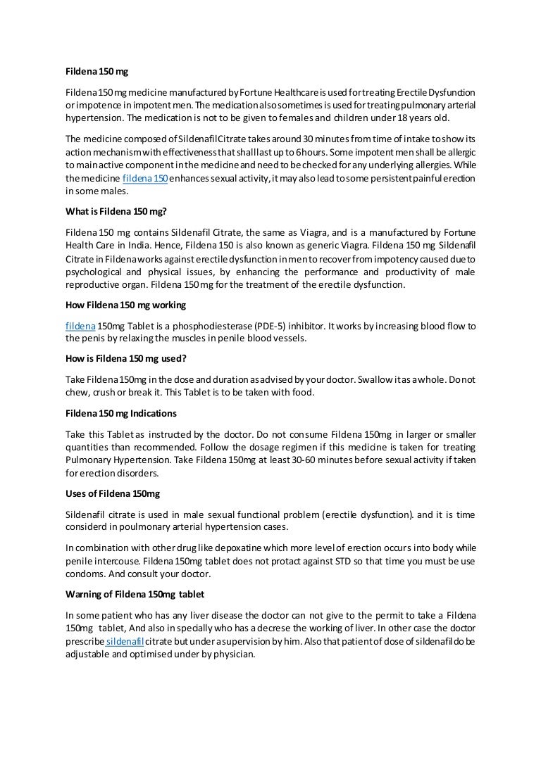 fildena 150mg Fildena 150mg