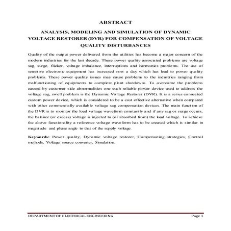 Dynamic Voltage Regulator