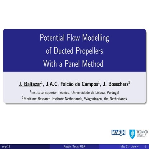 Potential Flow Modelling of Ducted Propellers With a Panel Method