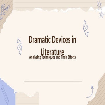 DRAMATIC DEVICES .........................