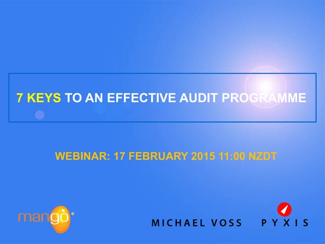 The 7 Keys to an Effective Audit Programme