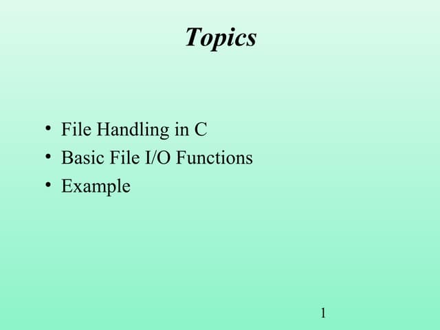 File handling in c | PPT