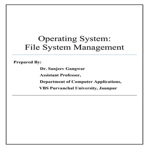 Chapter 11 - File System Implementation | PPT