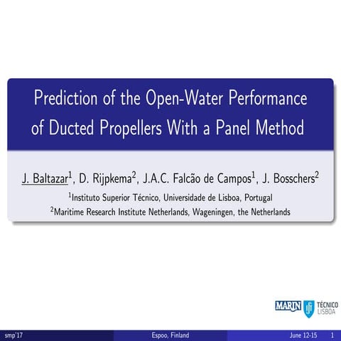 Prediction of the Open-Water Performance of Ducted Propellers With a Panel Me...