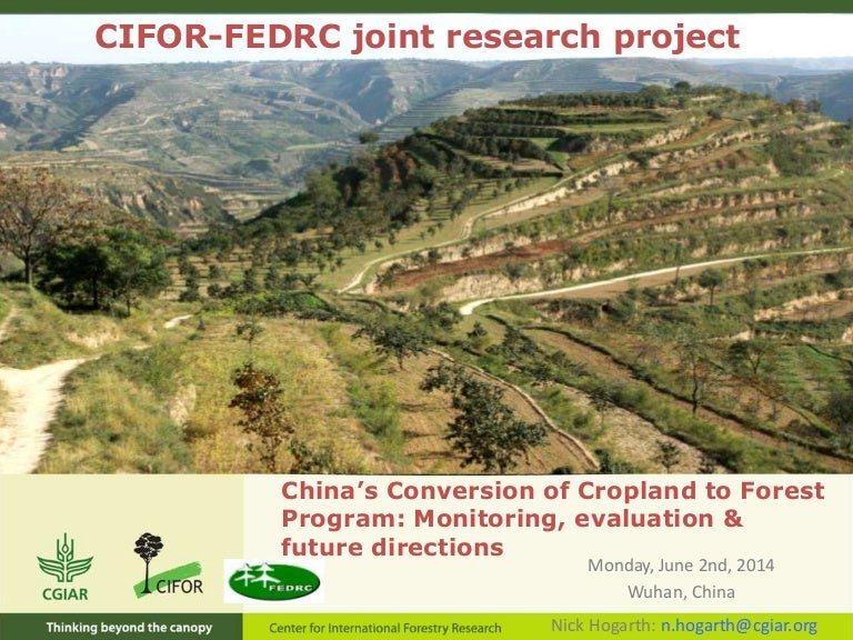 thumbnail of  China's Conversion of Cropland to Forest Program: Monitoring, evaluation & future direction
