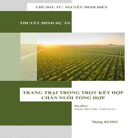 Dự án trồng trọt kết hợp chăn nuôi tổng hợp 0918755356