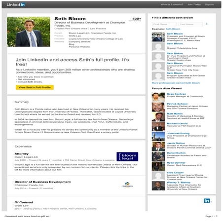 The Executive Leadership Council and Foundation Leadership Bios | PPTX