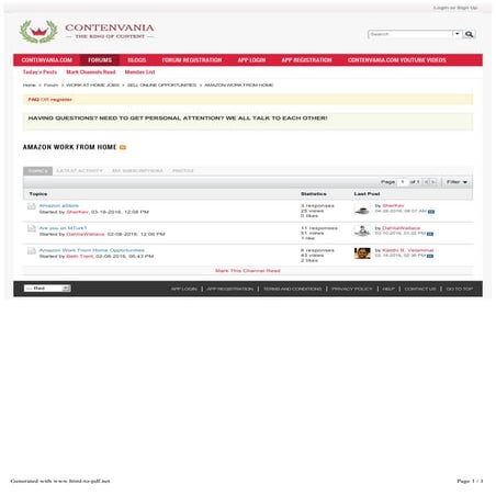 AMAZON WORK FROM HOME