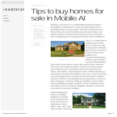 homesforsaleinmobilealinformation