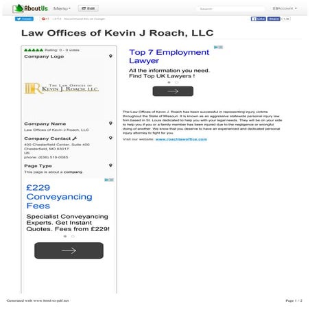 Law Offices of Kevin J Roach, LLC