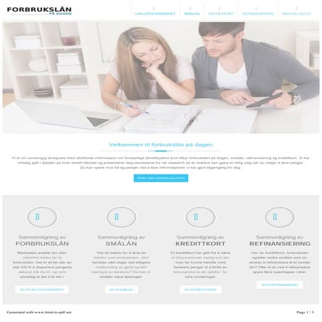 Forbrukslån Info - Lån på dagen informasjon