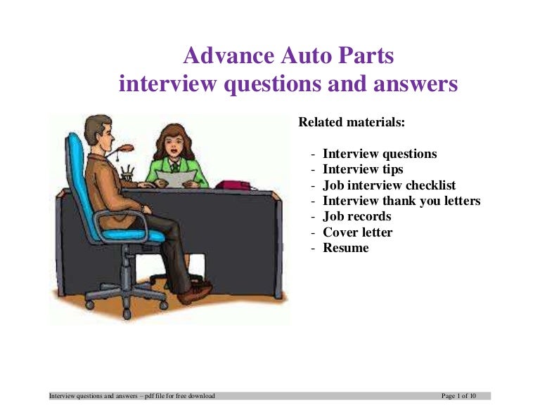 Advance Auto Parts interview questions and answers
