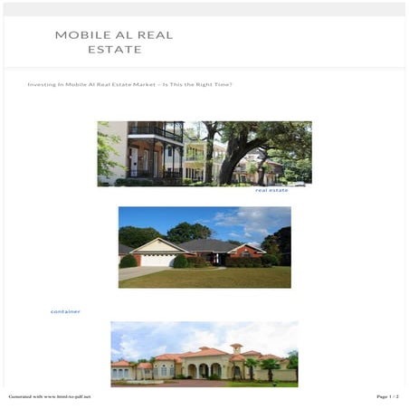 Mobile Al Real Estate