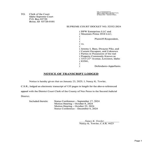 Opinion and Order on Motion to Dismiss and Strike Summons and Complaint ...