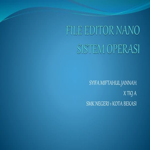 File Editor Nano