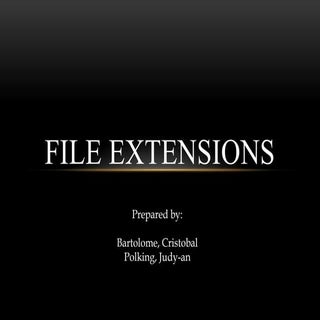File extensions