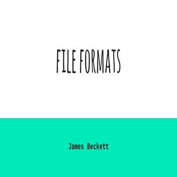 File formats resub
