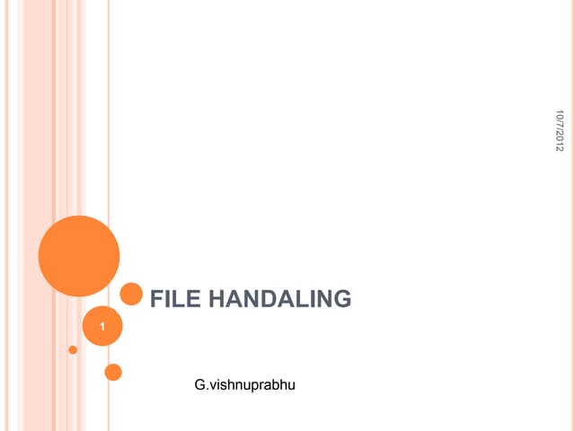 File handaling