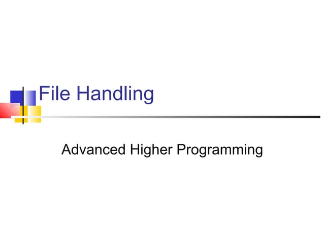 File handling