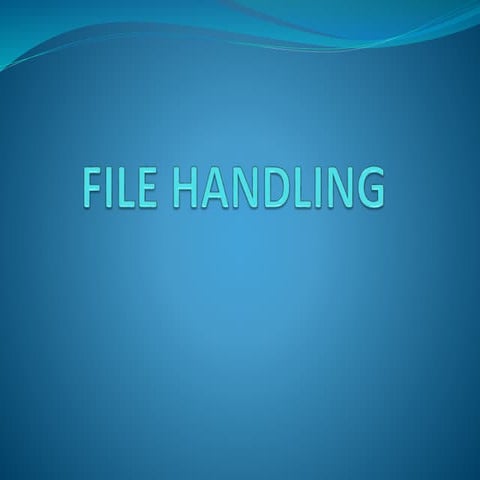 File handling | PPT