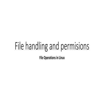 File permission in linux | PPTX