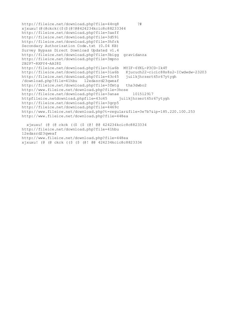fileice survey bypasser v1.4. key