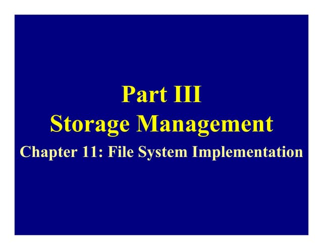 File implementation