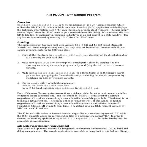 File i o api   c++ sample program