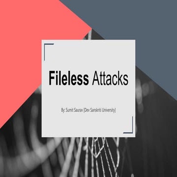 Fileless Malware [Cyber Security]