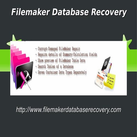 Filemaker Database Recovery presentations