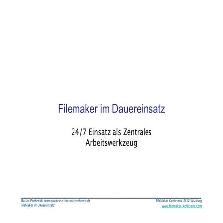 FMK2012: Filemaker im Dauereinsatz von Marcin Pankowski