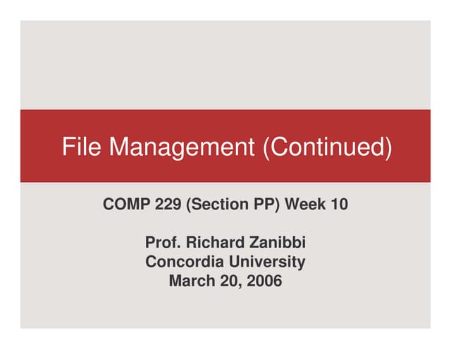File management