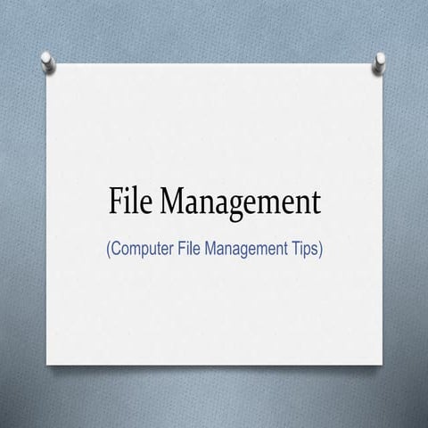 Files and Folders | PPT