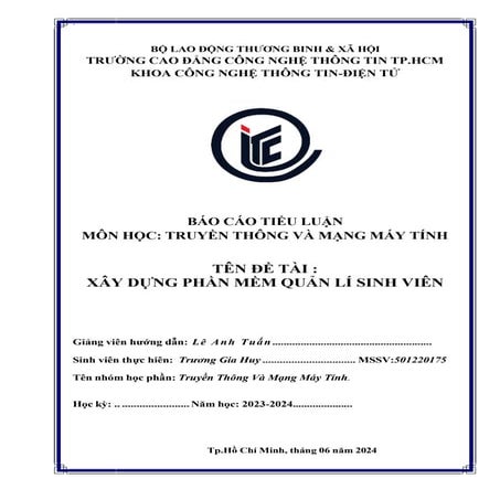 đồ án thực tập tốt nghiệp xây dựng phần mềm quản lý sinh viên