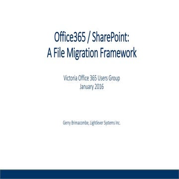 A SharePoint File Migration Framework
