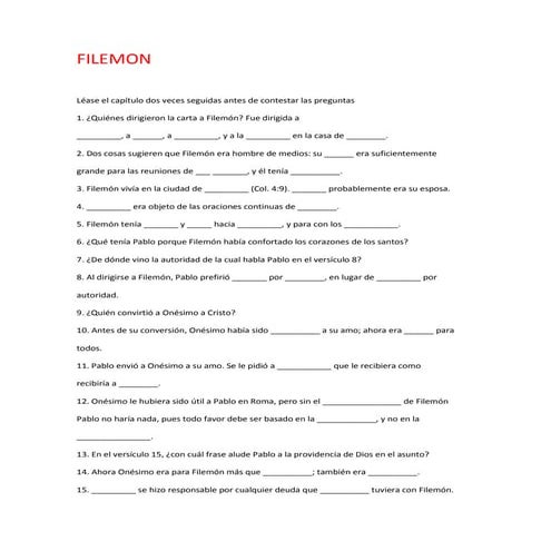 Carta a filemón | PPTX
