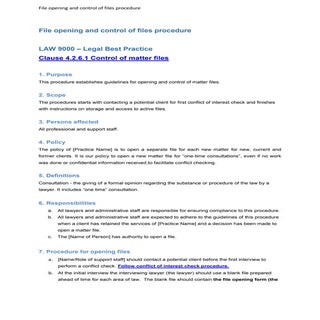 File opening and control of files p...