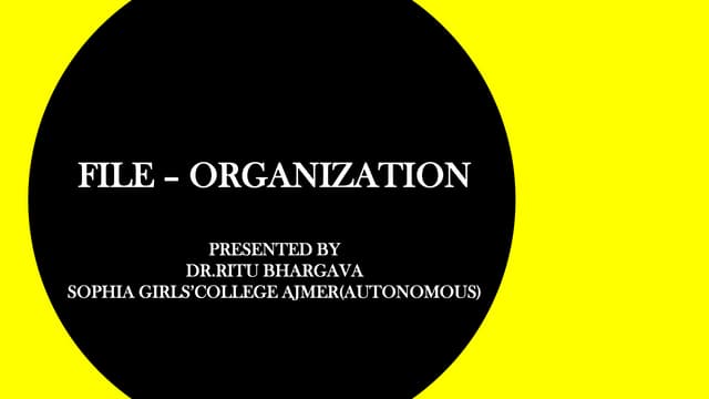 File organization