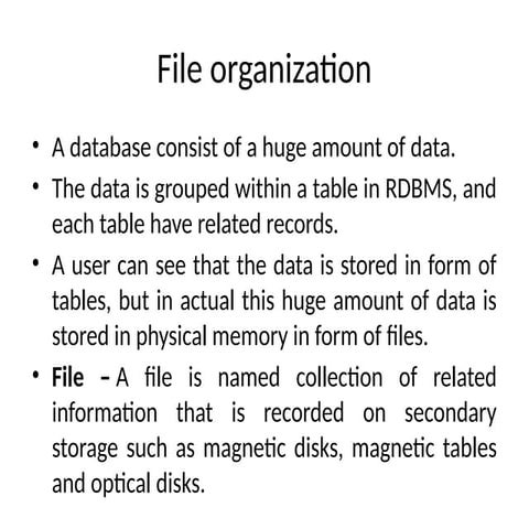 File organization | PPTX
