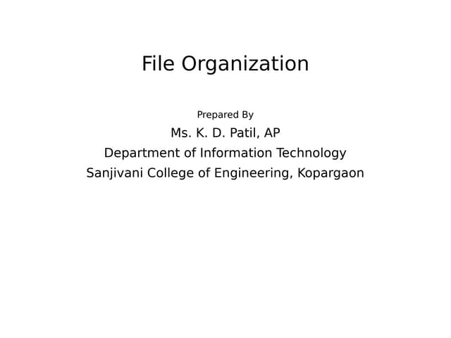 File organization