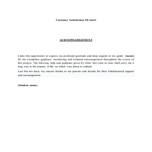 customer satisfaction on airtel