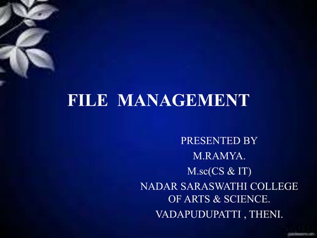 File Management